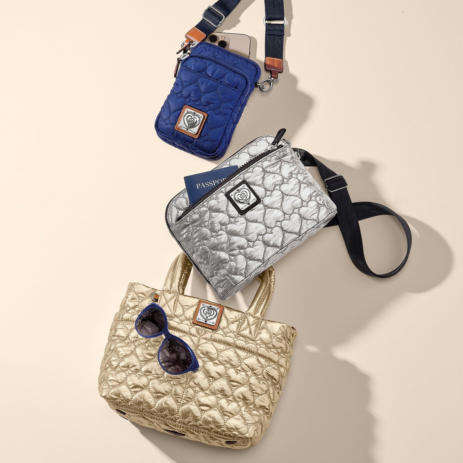 Kamille Metallic Cross Body Bag