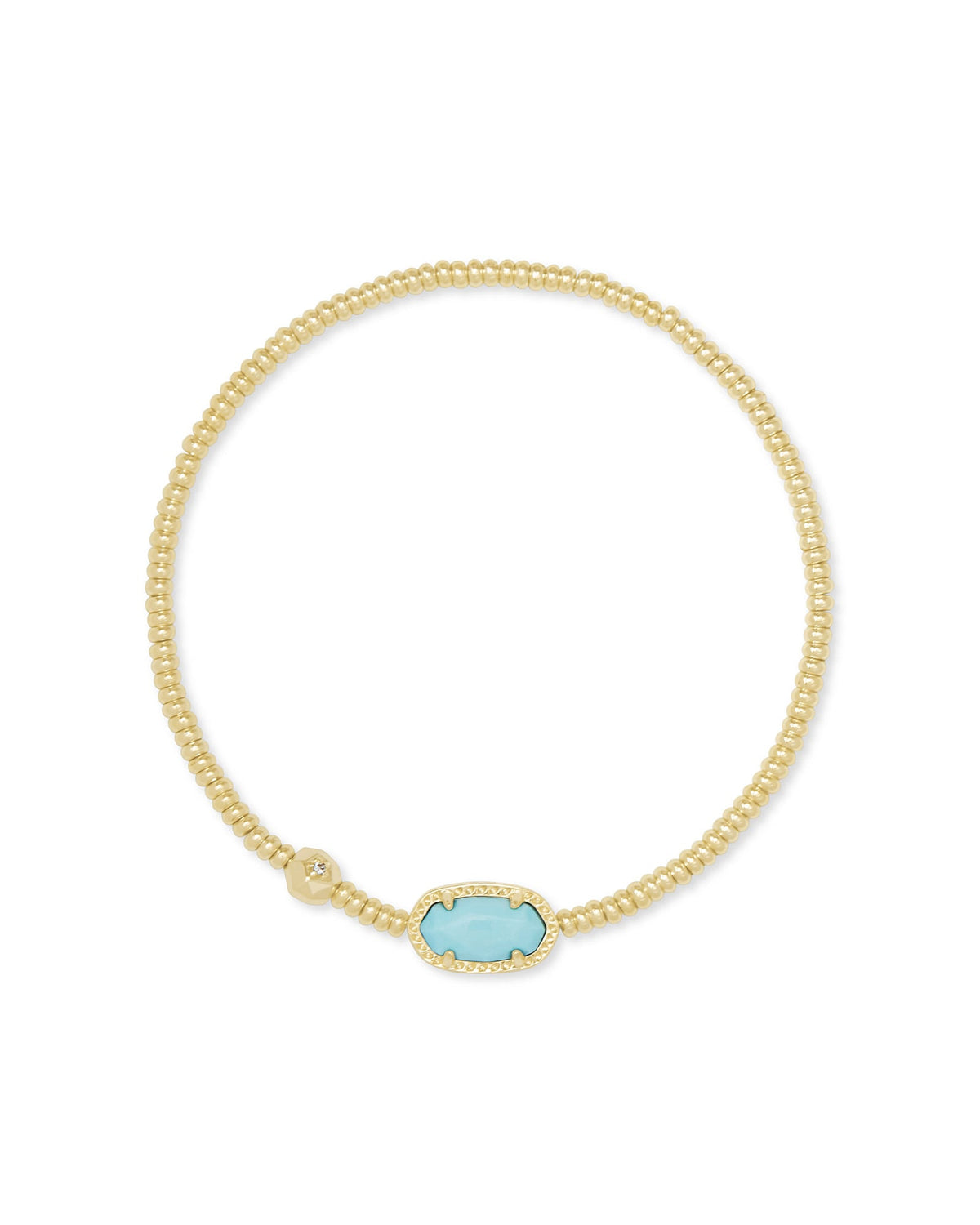 Grayson Gold Stretch Bracelet in Light Blue Magnesite
