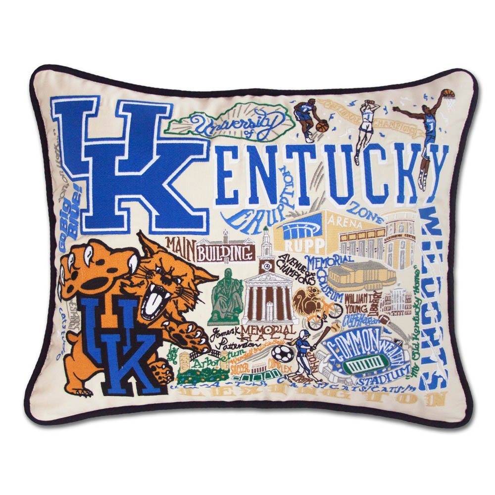 Kentucky, University of Collegiate Embroidered Pillow by CatStudio by Quirks! at Shirley Shoppe