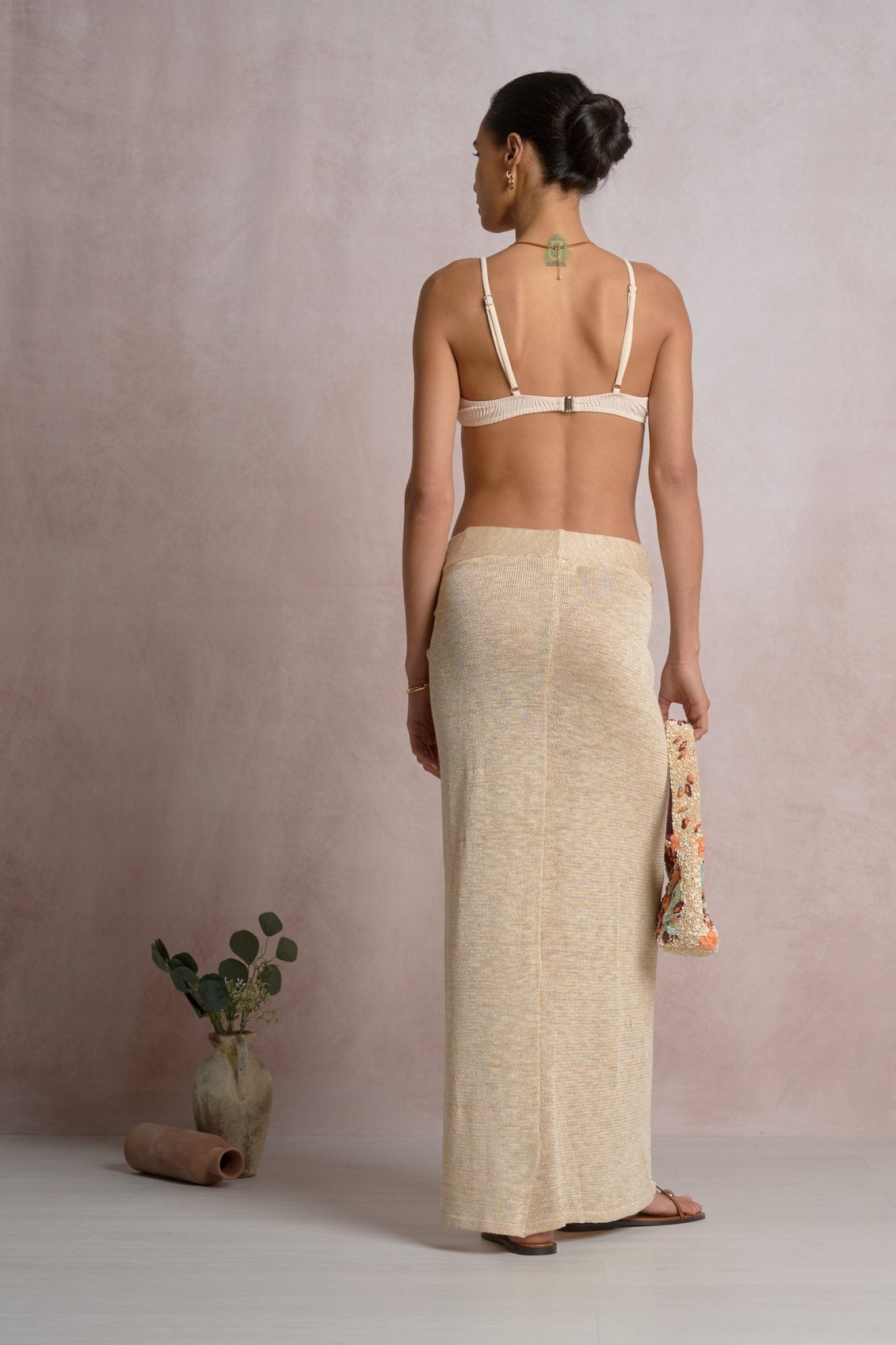Kera Wrap Skirt Beige by Shop Elan at Shirley Shoppe