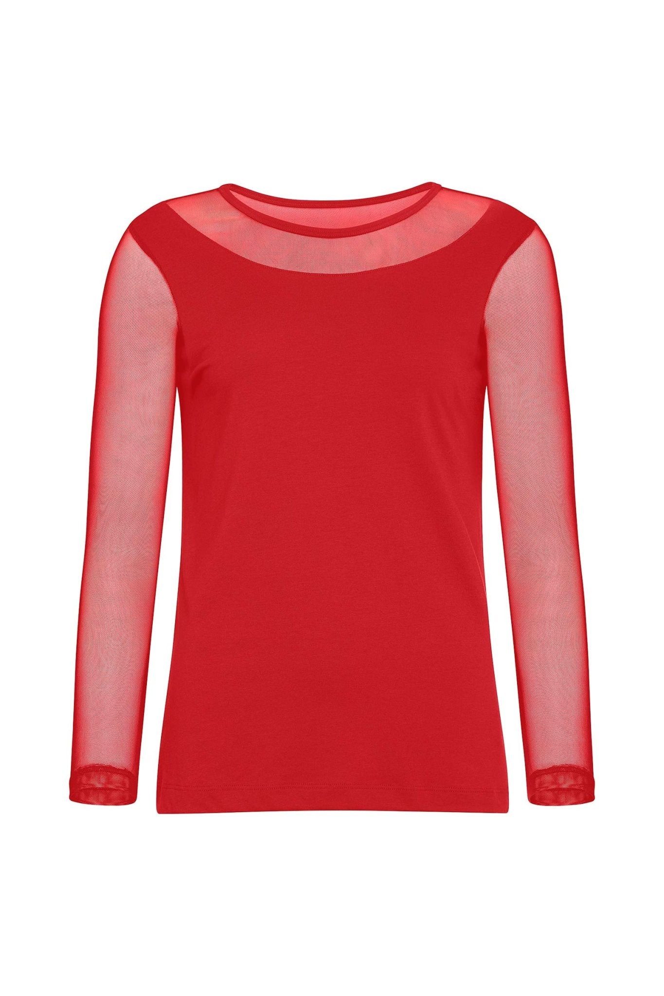 Kim Mesh-Sleeve Top in Pima Modal by Anatomie at Shirley Shoppe