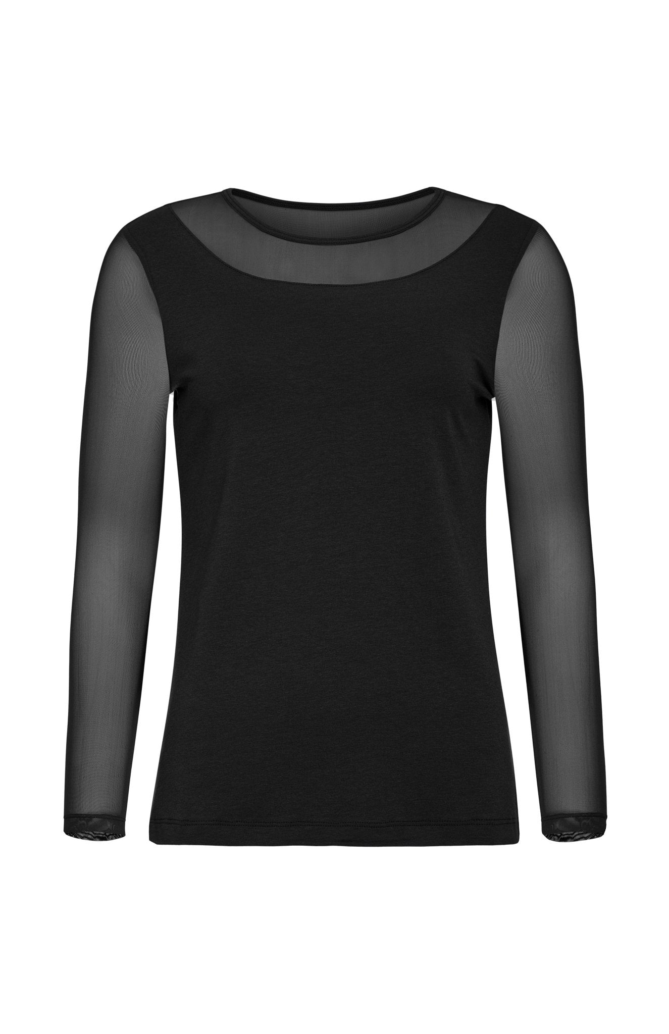Kim Mesh-Sleeve Top in Pima Modal by Anatomie at Shirley Shoppe
