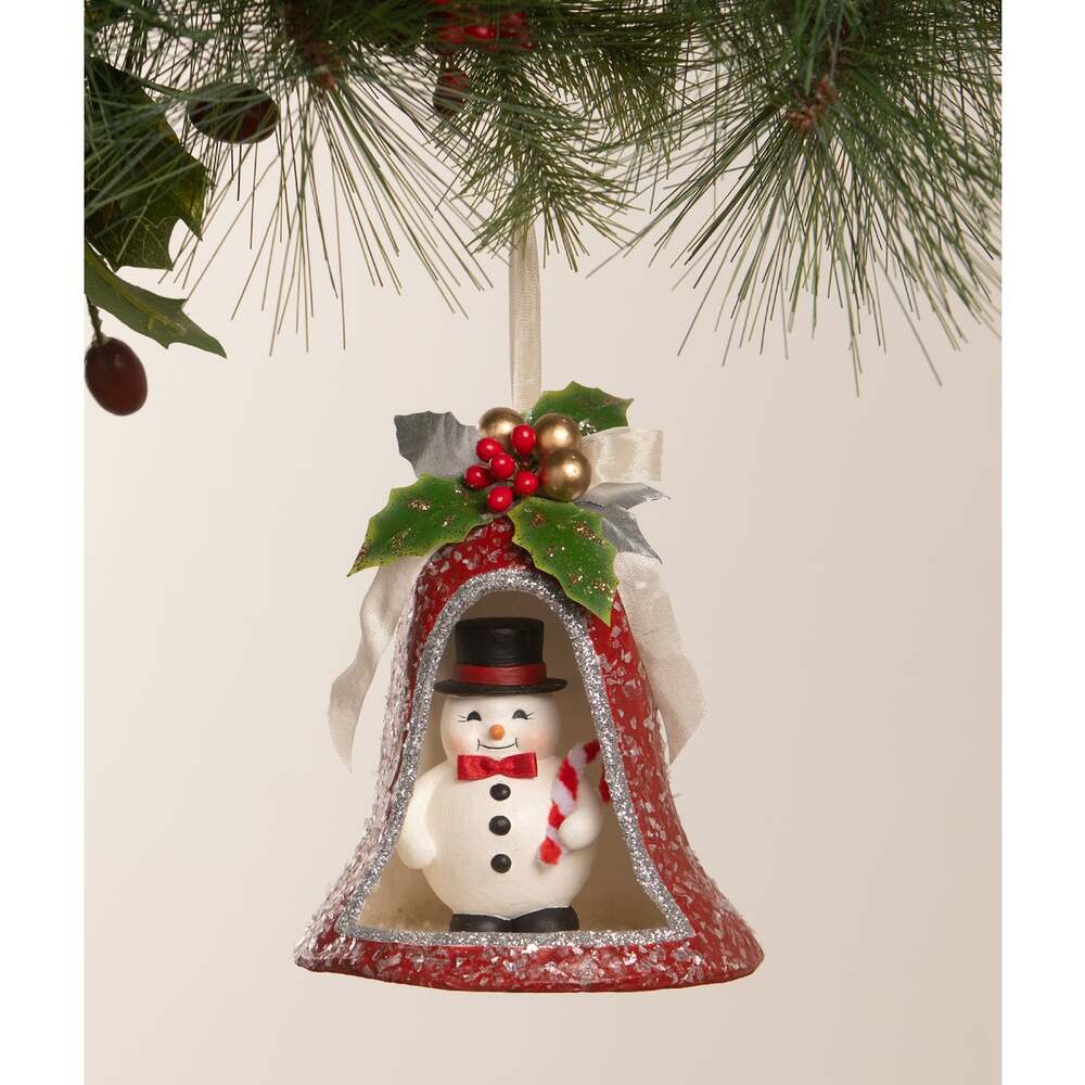 Kitschmas Snowman in Bell | Bethany Lowe | Christmas Decor