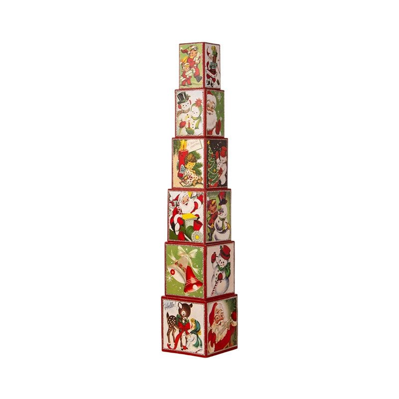 Kitschmas Stacking Blocks S6 by Bethany Lowe Designs by Quirks! at Shirley Shoppe