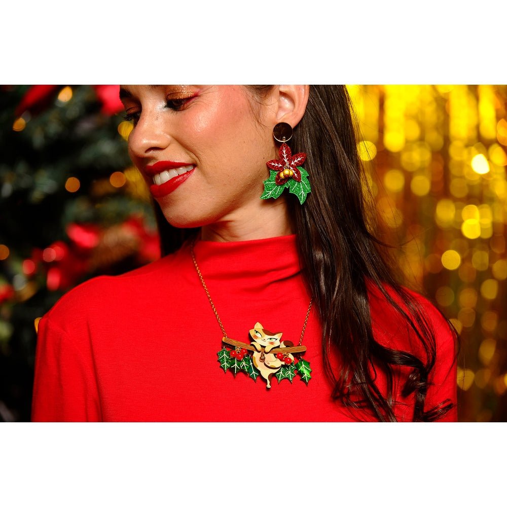 Kitty Collar on A Holly Branch Necklace by Laliblue by Quirks! at Shirley Shoppe