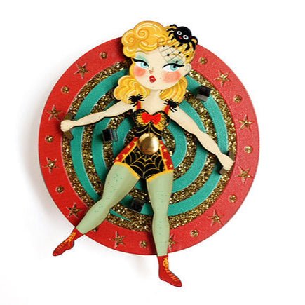 Knife Thrower Interactive Brooch by Laliblue – Retro Kitschy Statement Brooch for Collectors by Quirks! at Shirley Shoppe