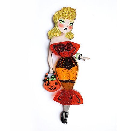 Lady Caramel Brooch by Laliblue – Retro Kitschy Statement Brooch for Collectors by Quirks! at Shirley Shoppe