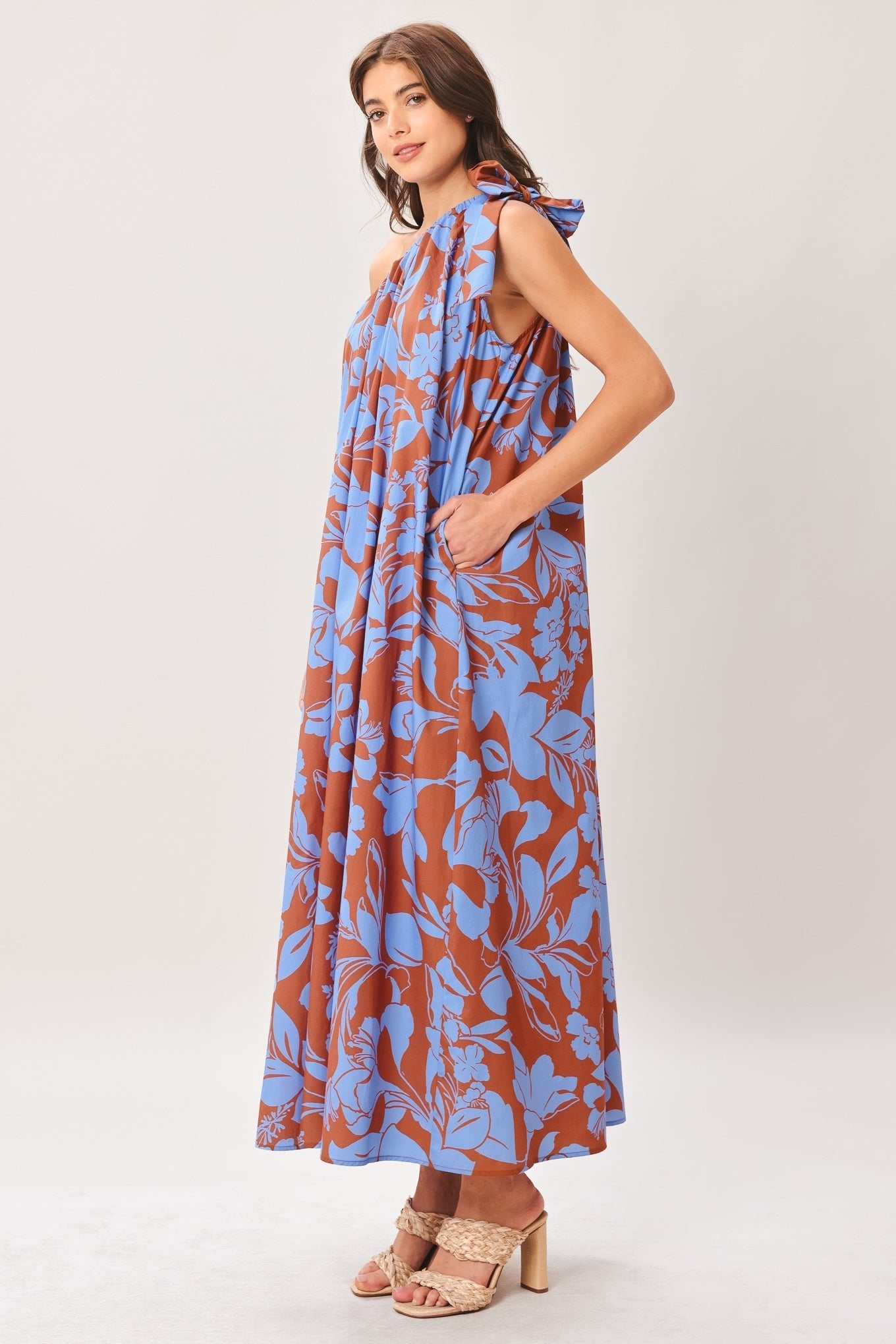 LAGOON FLOW WOVEN MIDI DRESS by Flying Tomato at Shirley Shoppe