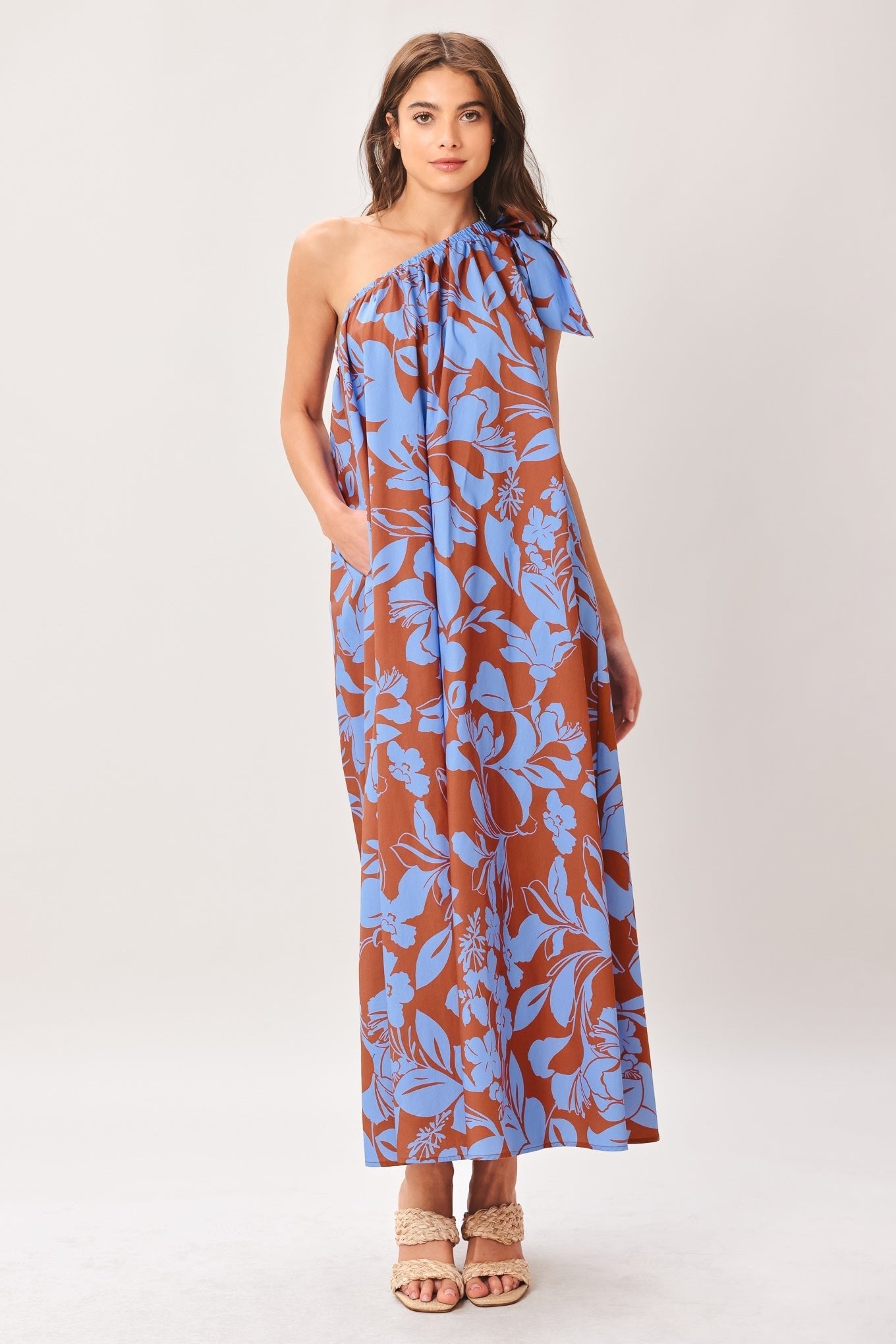 LAGOON FLOW WOVEN MIDI DRESS by Flying Tomato at Shirley Shoppe