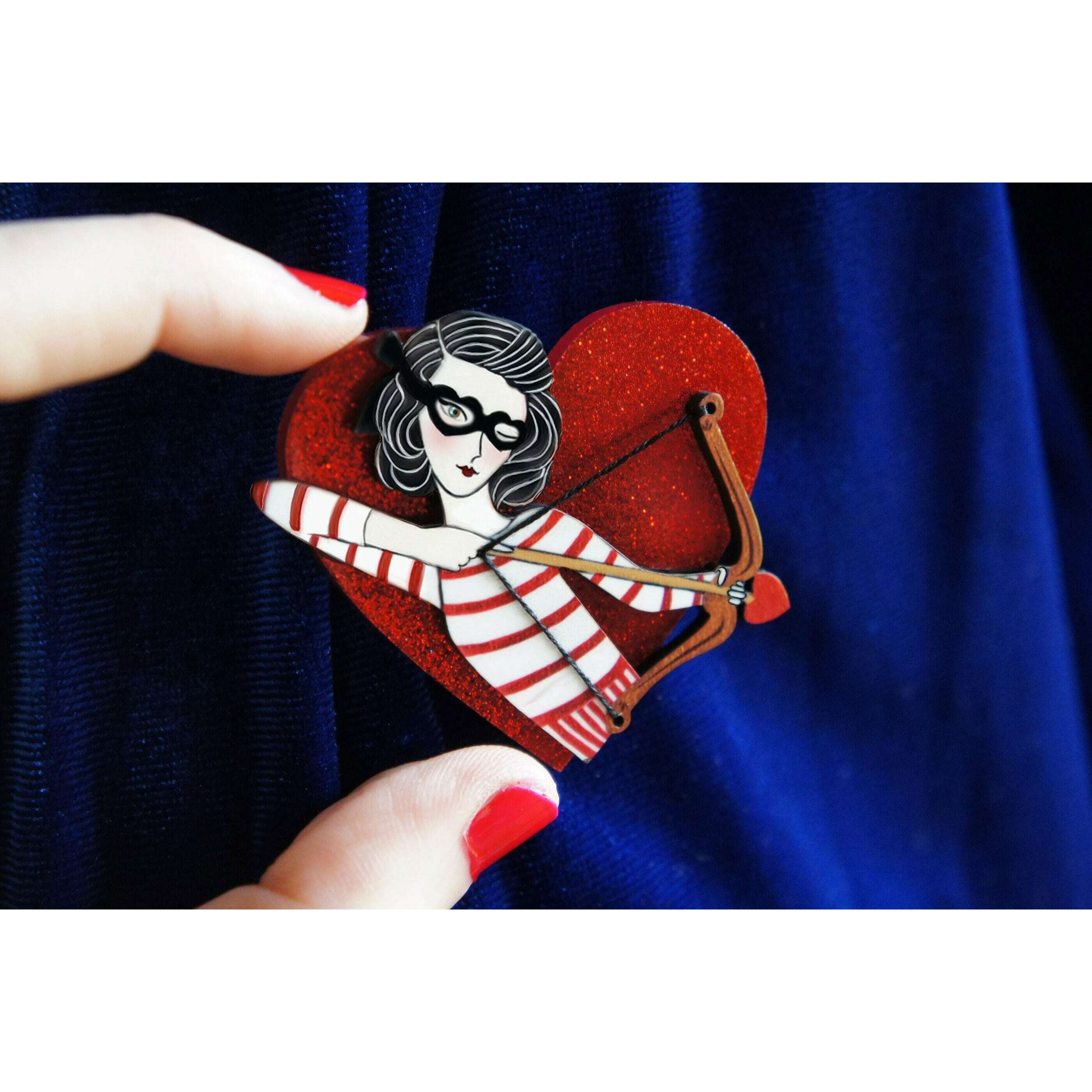 Cupid Girl Brooch by Laliblue