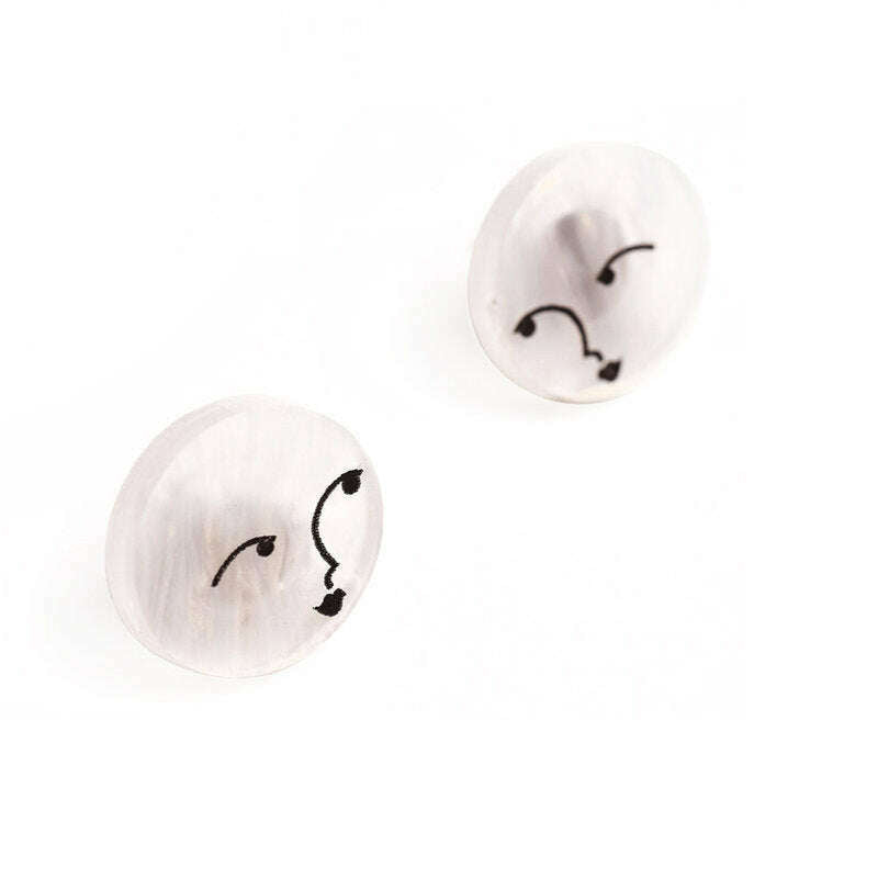 Hand and Moon Earrings by Laliblue