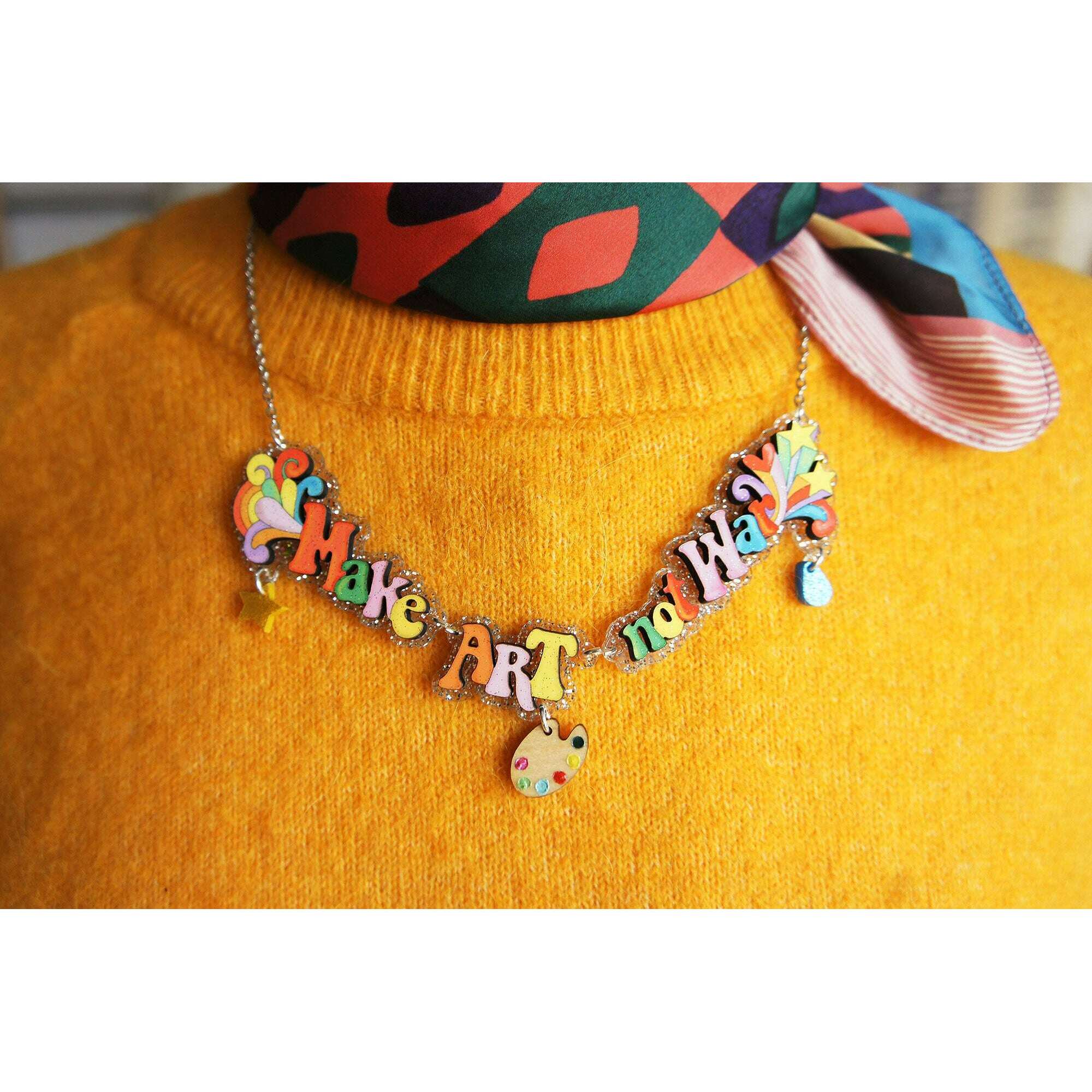 Make Art Not War Necklace by Laliblue