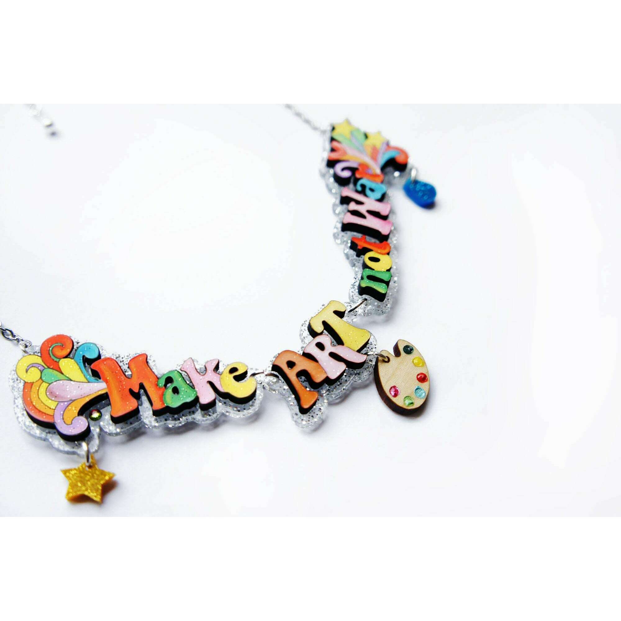 Make Art Not War Necklace by Laliblue