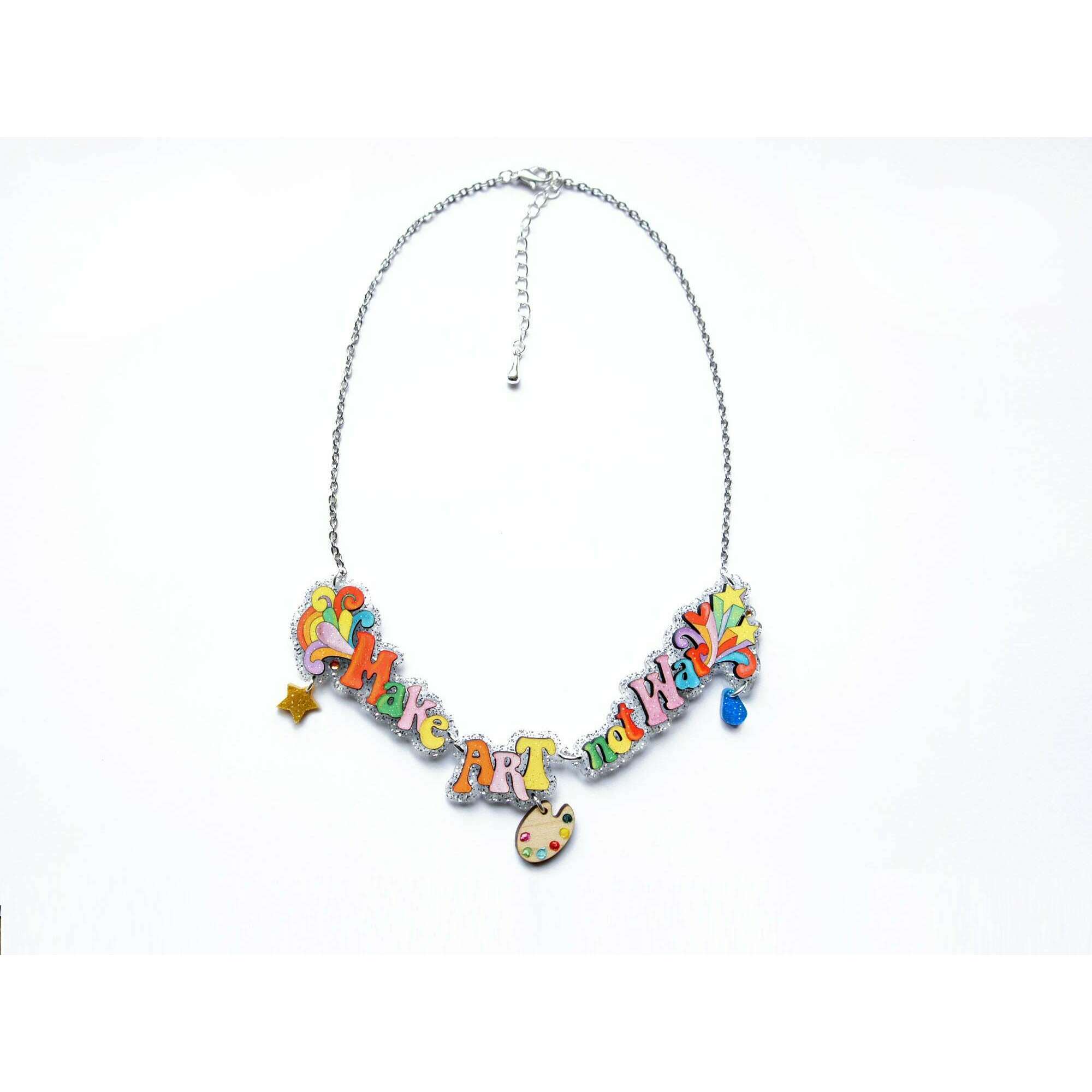 Make Art Not War Necklace by Laliblue