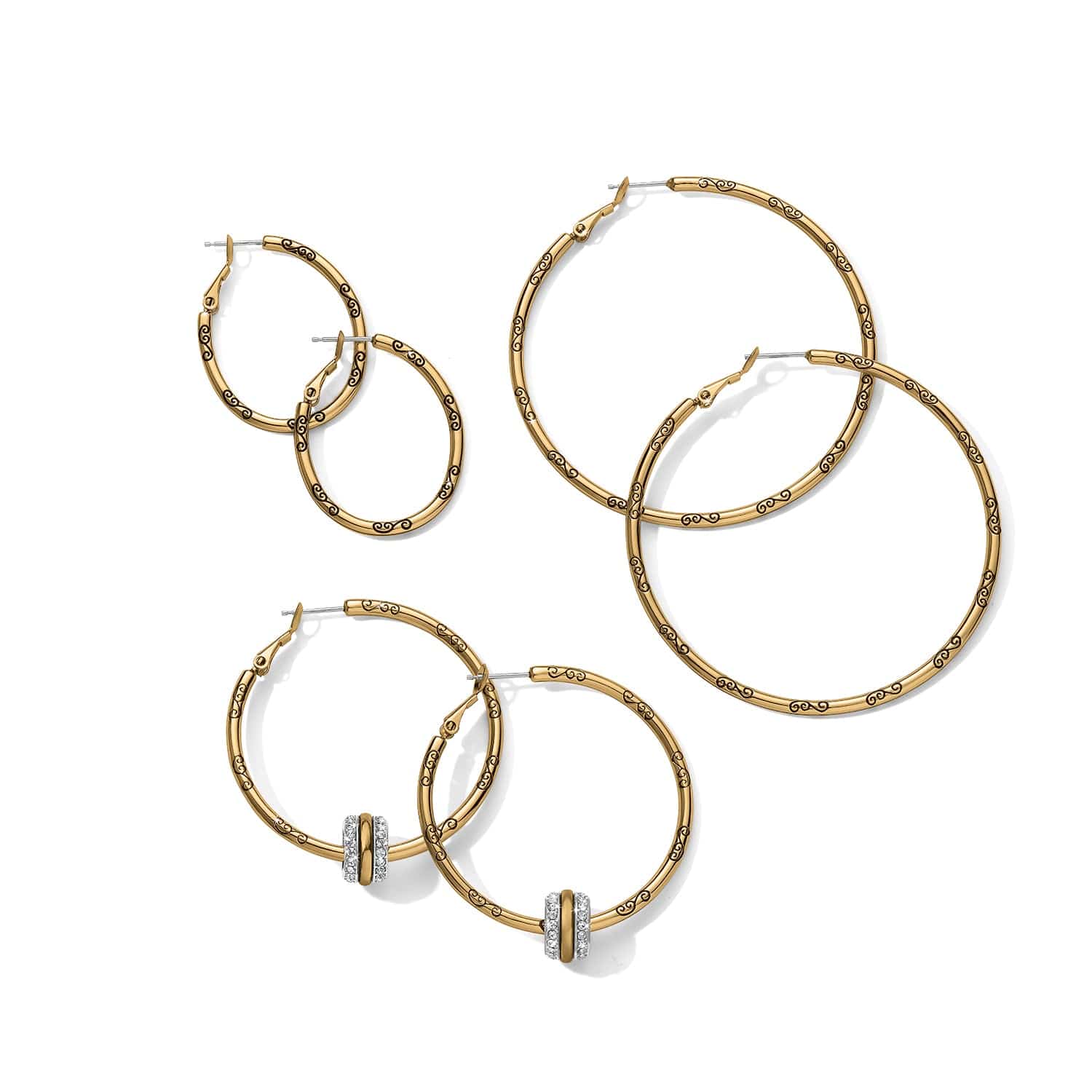Large Hoop Charm Earrings