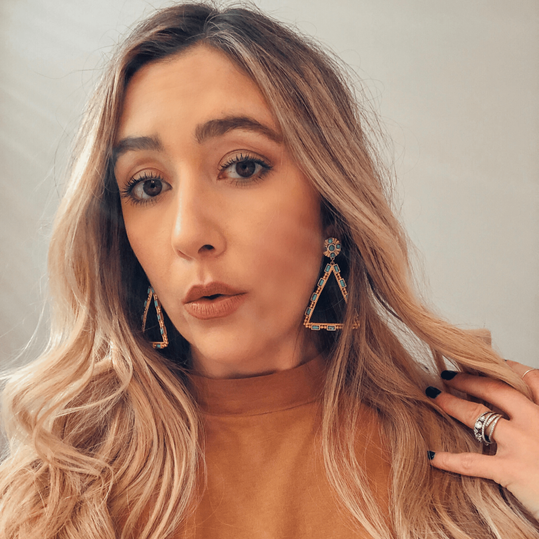 Large Southwestern Chandelier Earrings by Christina Greene at Shirley Shoppe