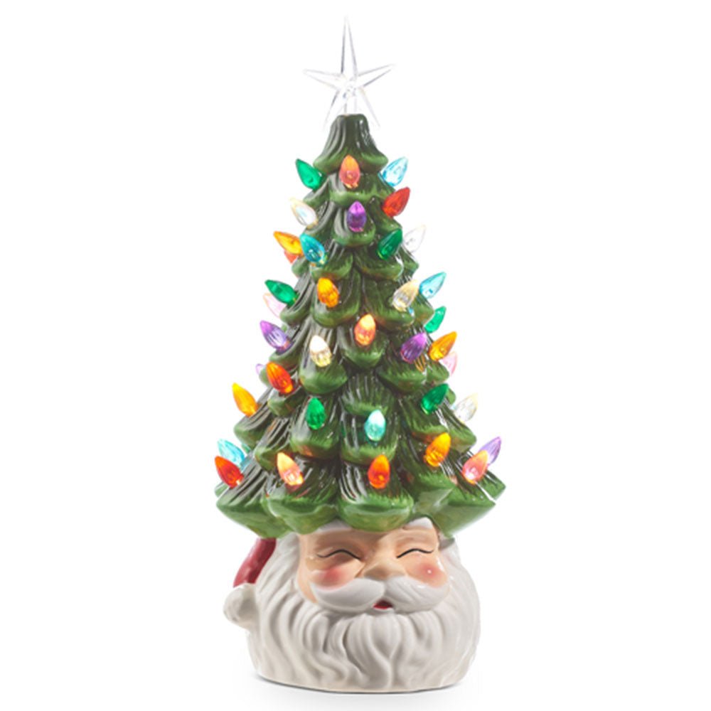 Large Vintage Santa Mug w/ Lighted Ceramic Tree by Quirks! at Shirley Shoppe