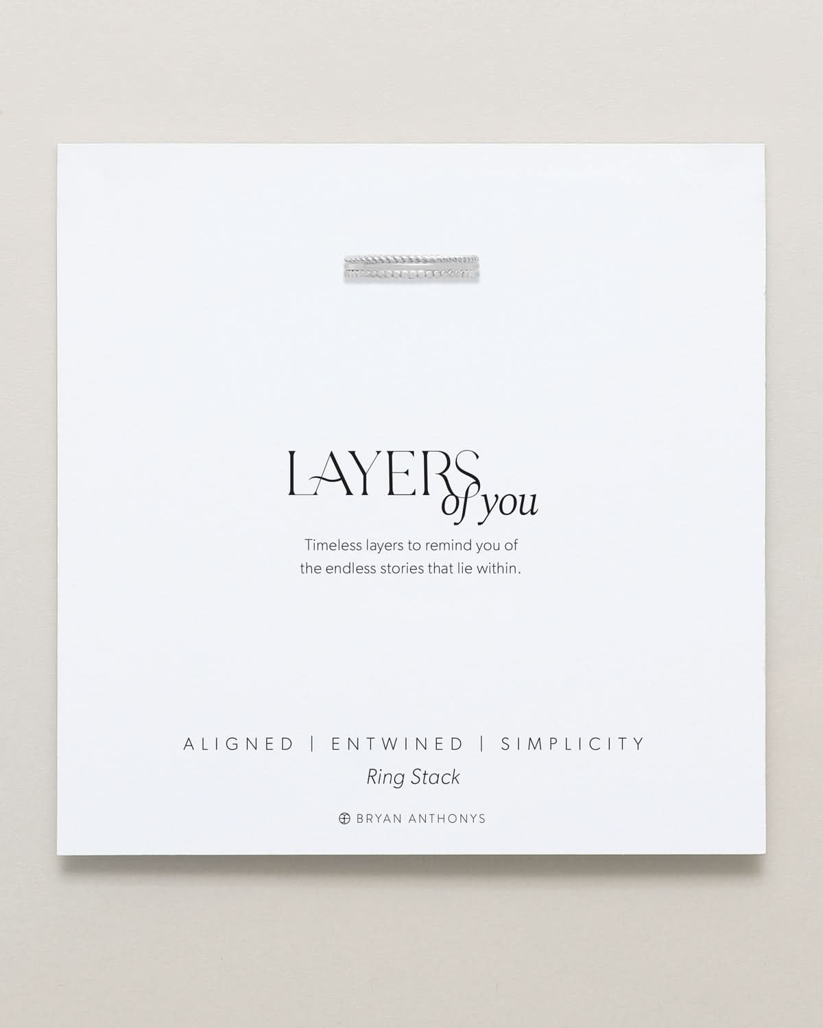 Layers of You Ring Stack by Bryan Anthonys at Shirley Shoppe