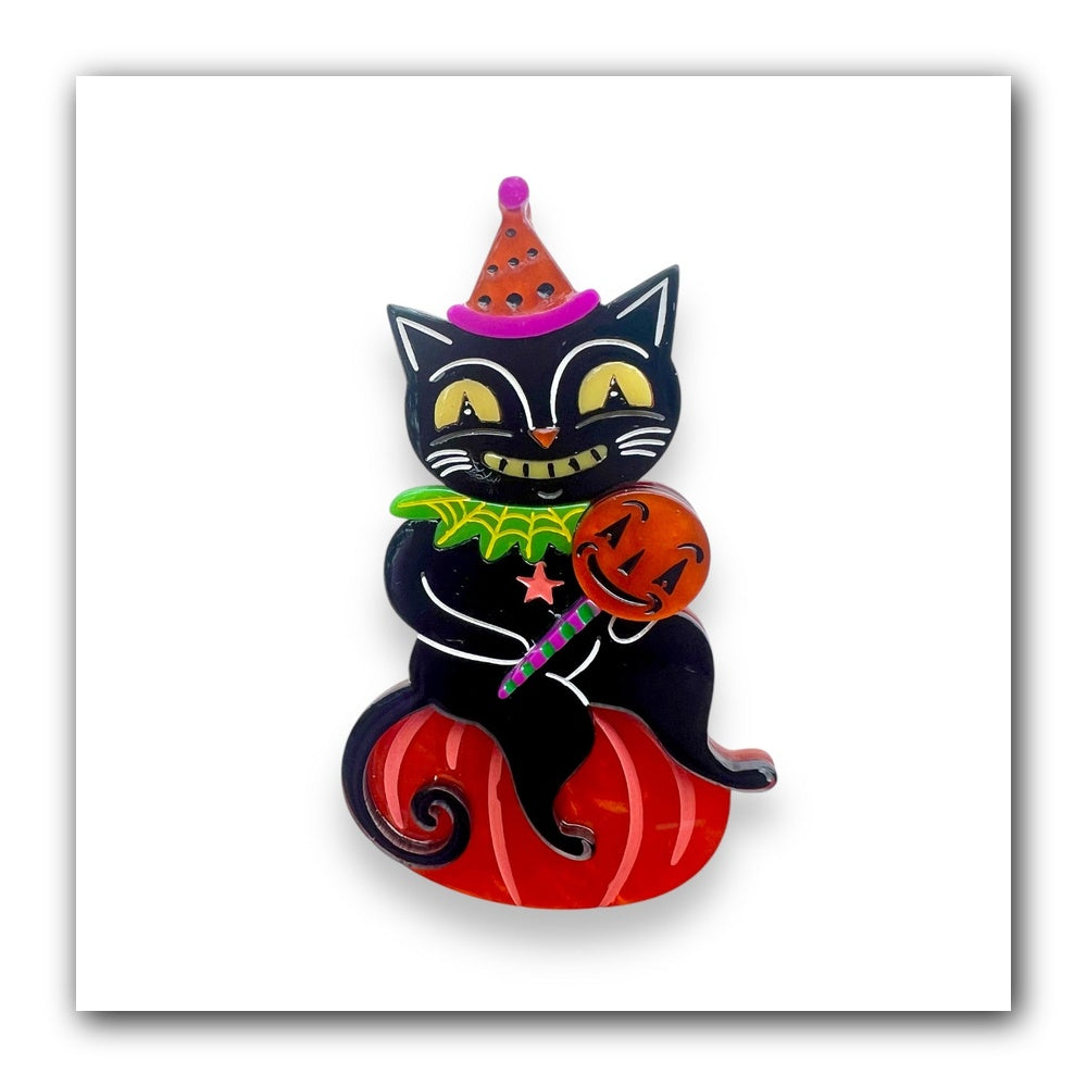 Lolligagger #3 Brooch by Johanna Parker x Lipstick & Chrome — Folk Art Character Pin