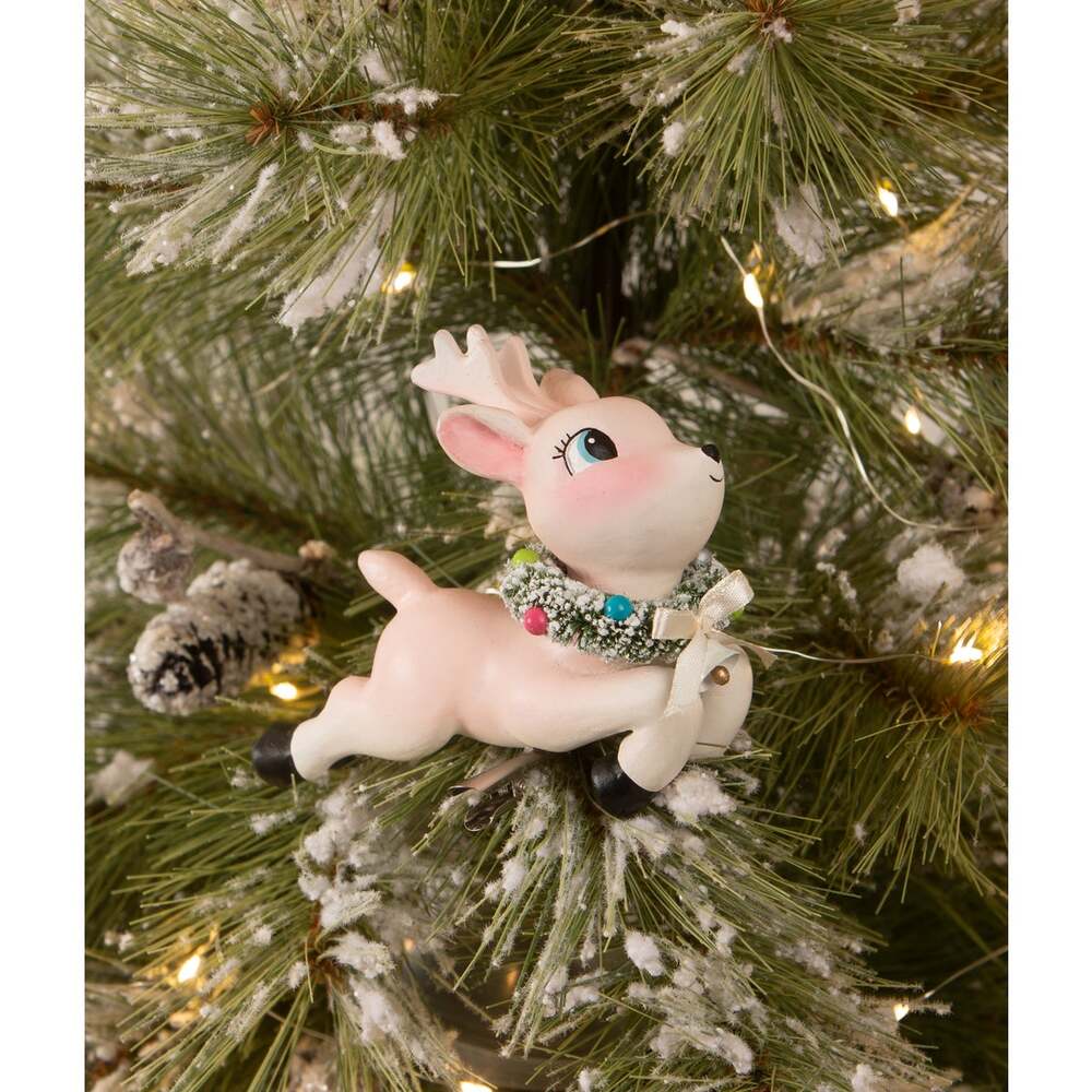 Bethany Lowe Leaping Reindeer Ornament - Thumbnail 3
