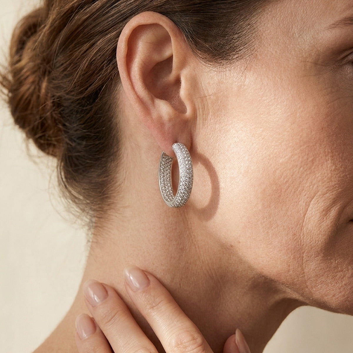 Glamour Pave .925 Earring