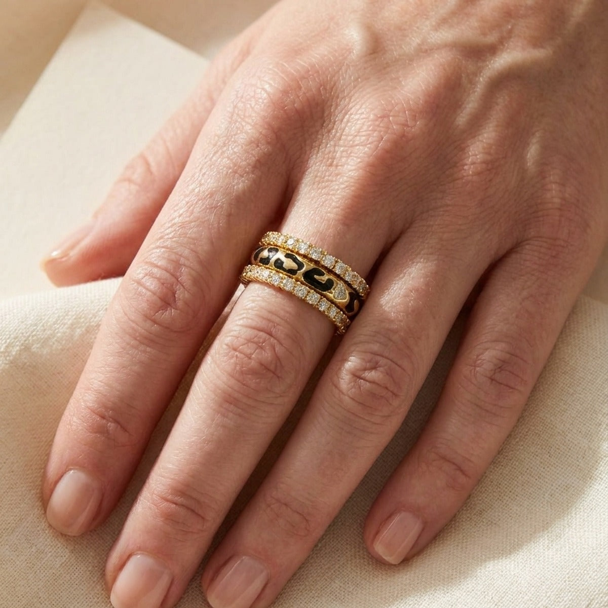 Sweet Leopard Ring Set