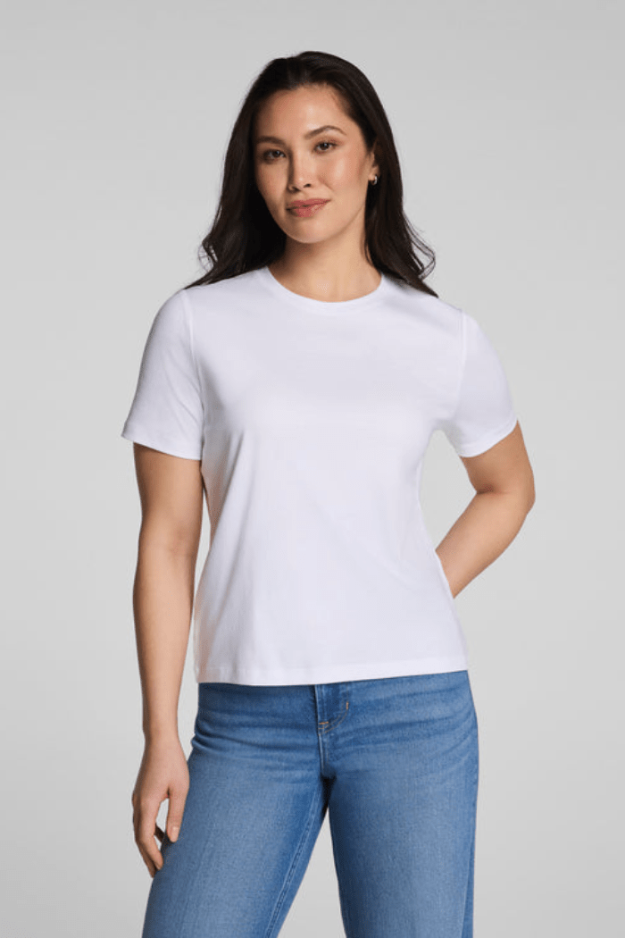 Lightweight Cotton Crewneck Tee by Spanx at Shirley Shoppe