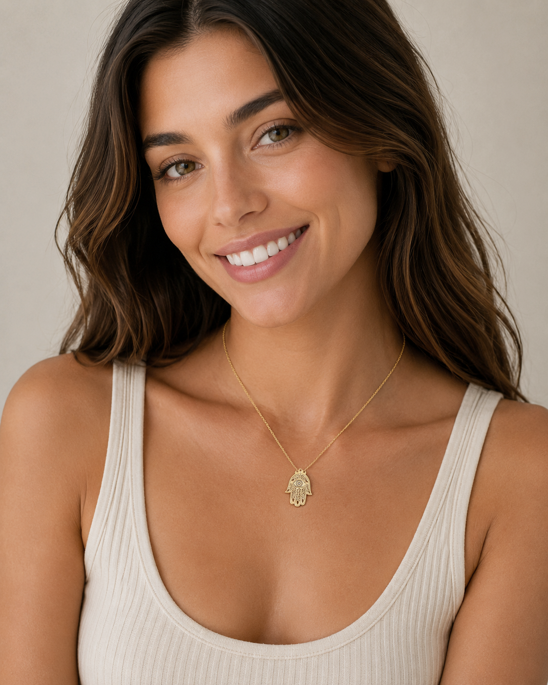 Lily Hamsa Necklace