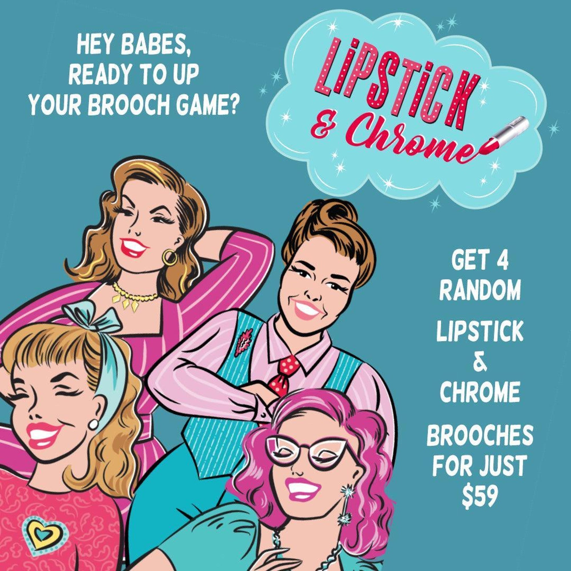 Lipstick & Chrome Blind Box 4 for $59 by Quirks! at Shirley Shoppe