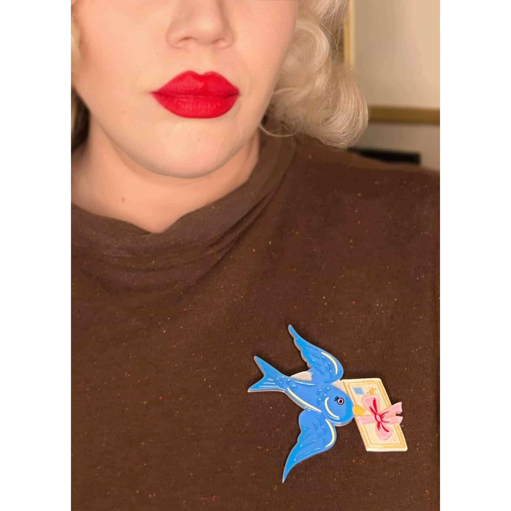 Flight of Fancy Brooch by 50's Vintage Dame x Lipstick & Chrome