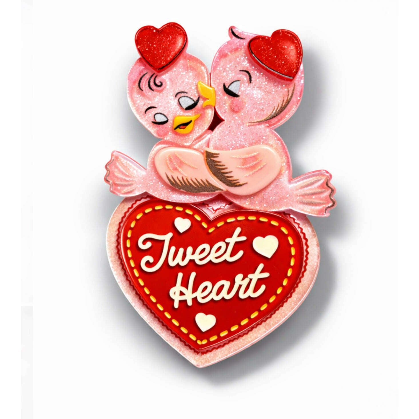 Tweet Heart Brooch by 50's Vintage Dame x Lipstick & Chrome