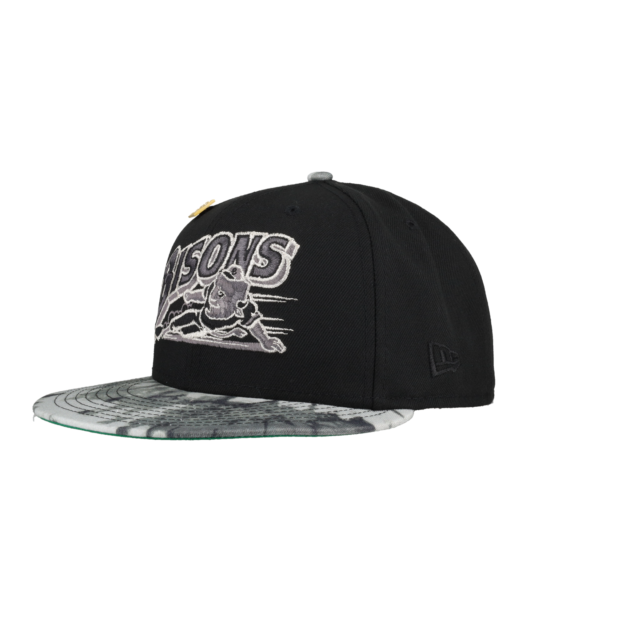 Buffalo Bisons Liquid Metal Swinging Bison Patch 59Fifty Fitted Hat