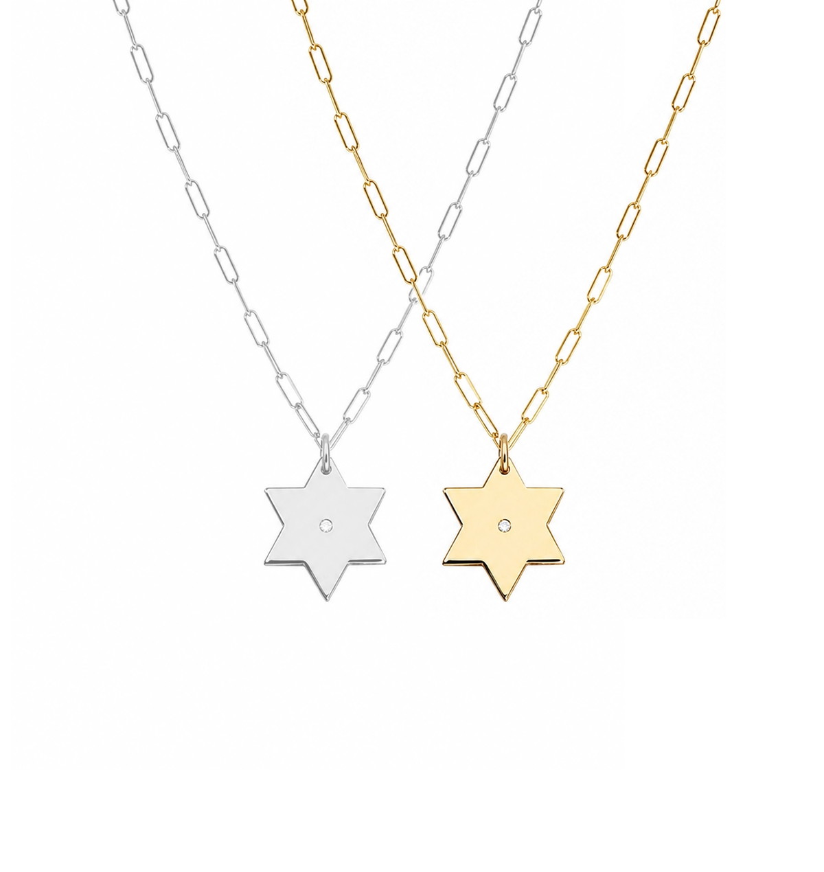 Liz Star of David Paperclip Necklace