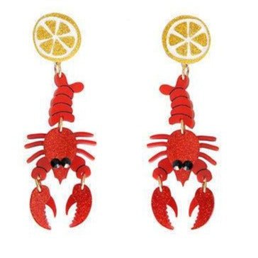 Lobster Earrings by Laliblue by Quirks! at Shirley Shoppe