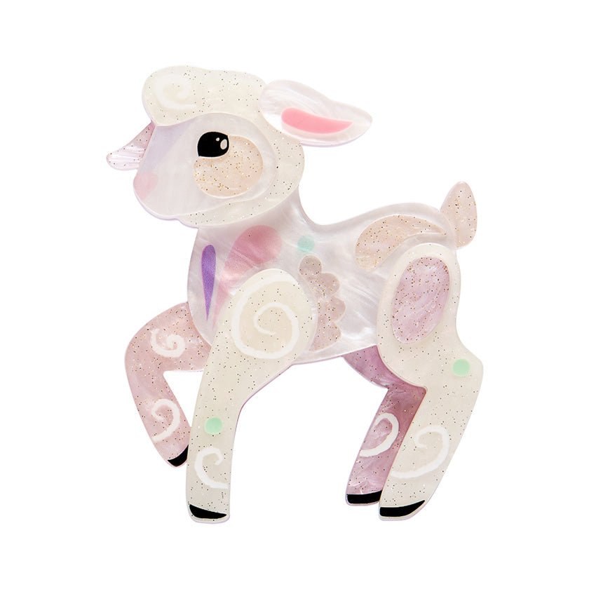 Lottie the Lamb Brooch by Erstwilder x Pete Cromer by Quirks! at Shirley Shoppe