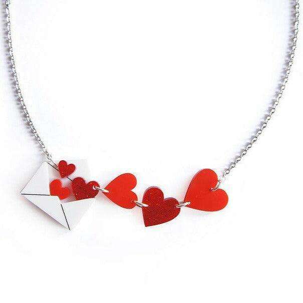 Love Letters Necklace by Laliblue - Red