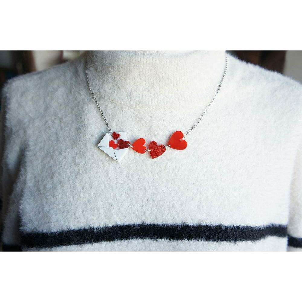 Love Letters Necklace by Laliblue - Red