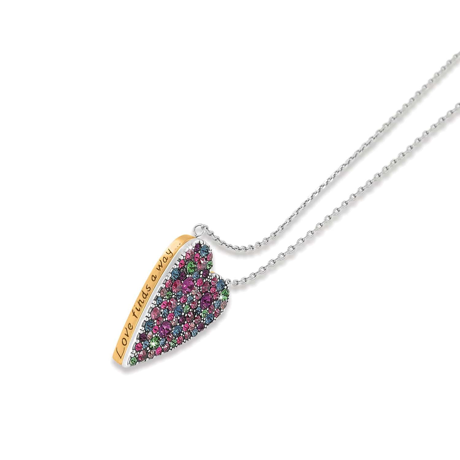 Love Messages Love Finds A Way Reversible Necklace