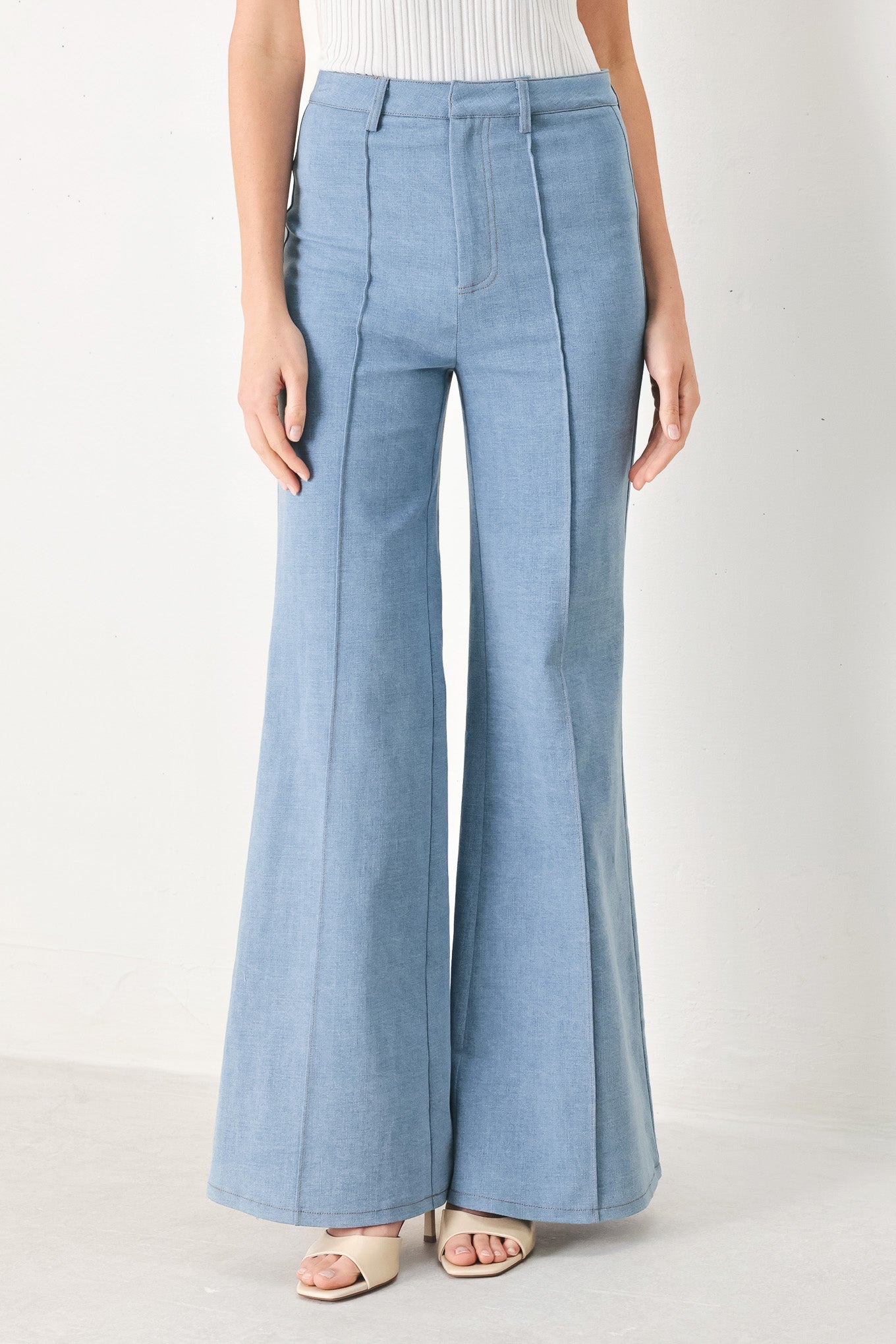 LUNA FLARE WOVEN PANTS by Flying Tomato at Shirley Shoppe