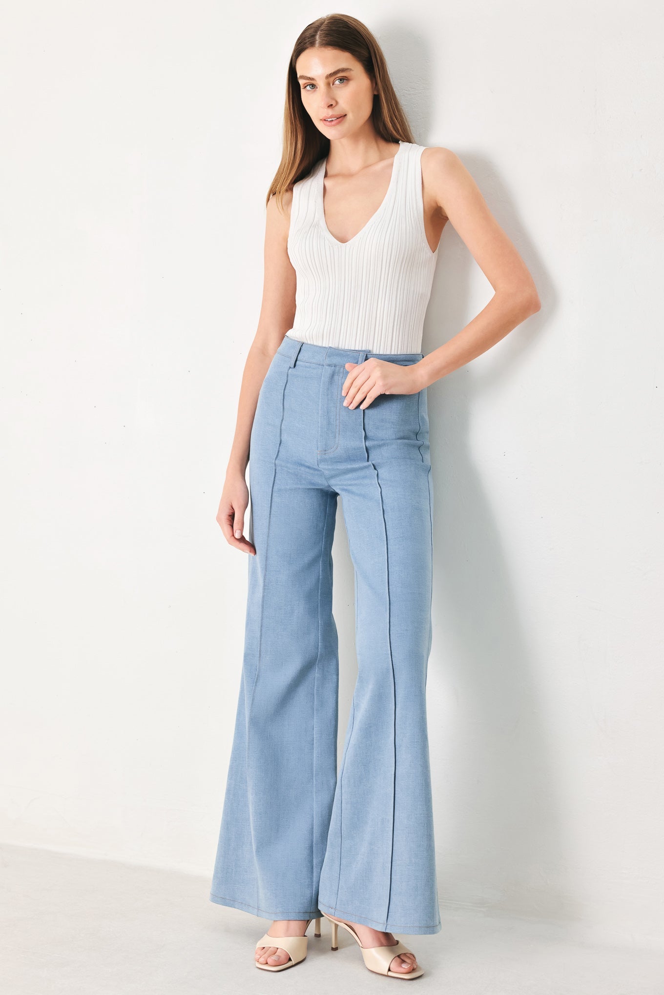 LUNA FLARE WOVEN PANTS by Flying Tomato at Shirley Shoppe