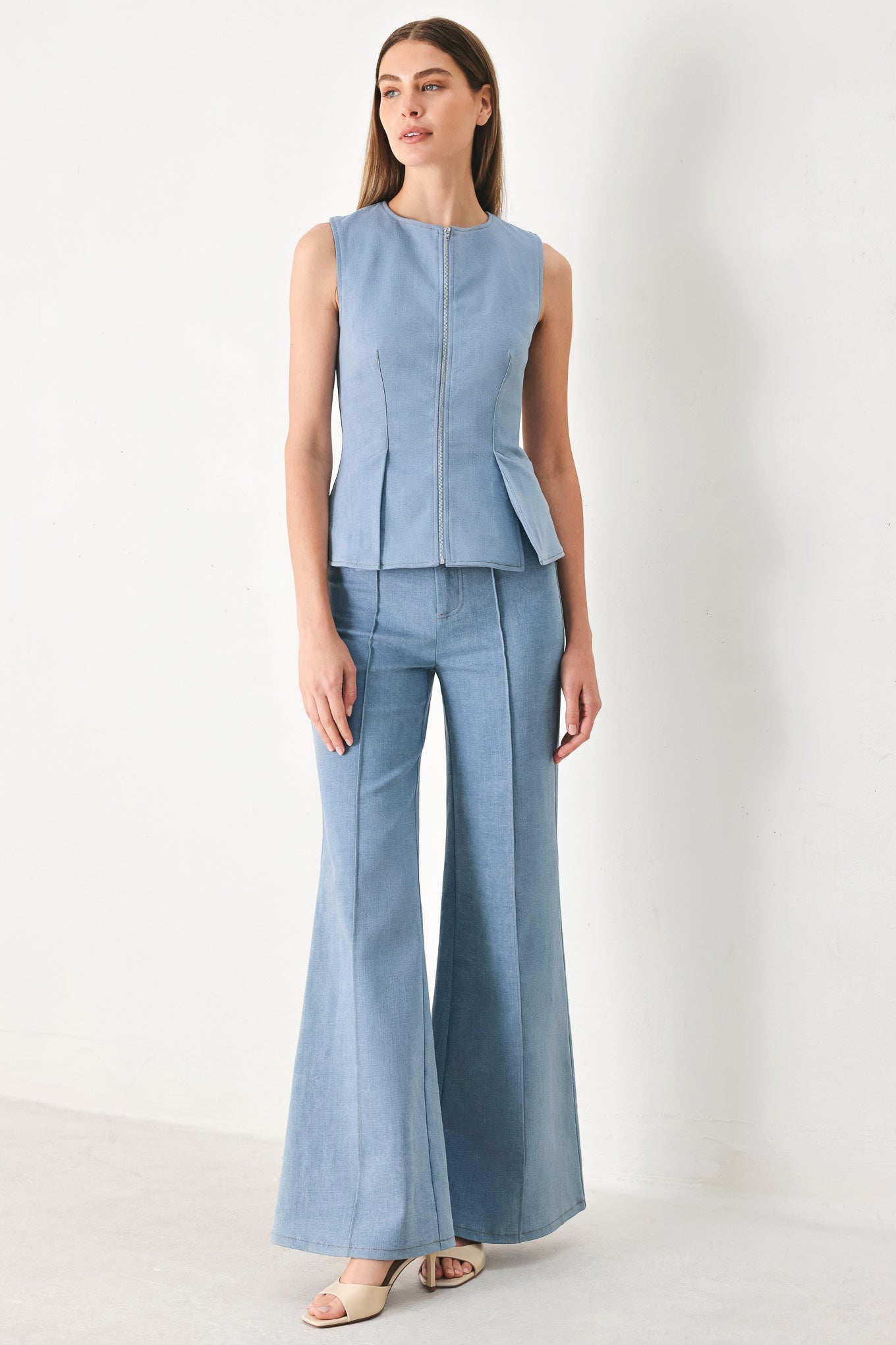 LUNA FLARE WOVEN PANTS by Flying Tomato at Shirley Shoppe