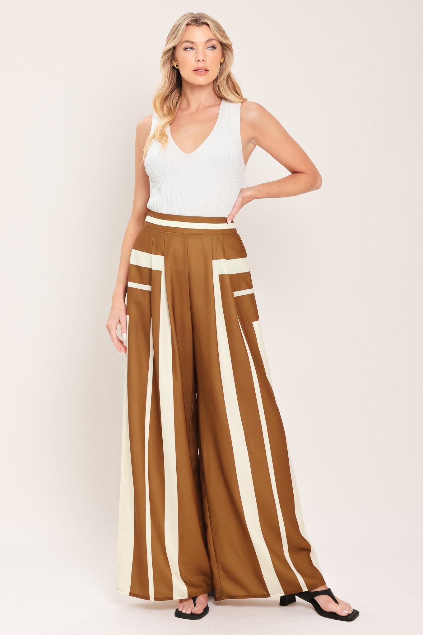 LUXE COAST WOVEN TOP AND PANT SET by Flying Tomato at Shirley Shoppe