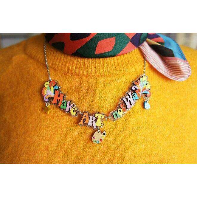 Make Art Not War Necklace by Laliblue