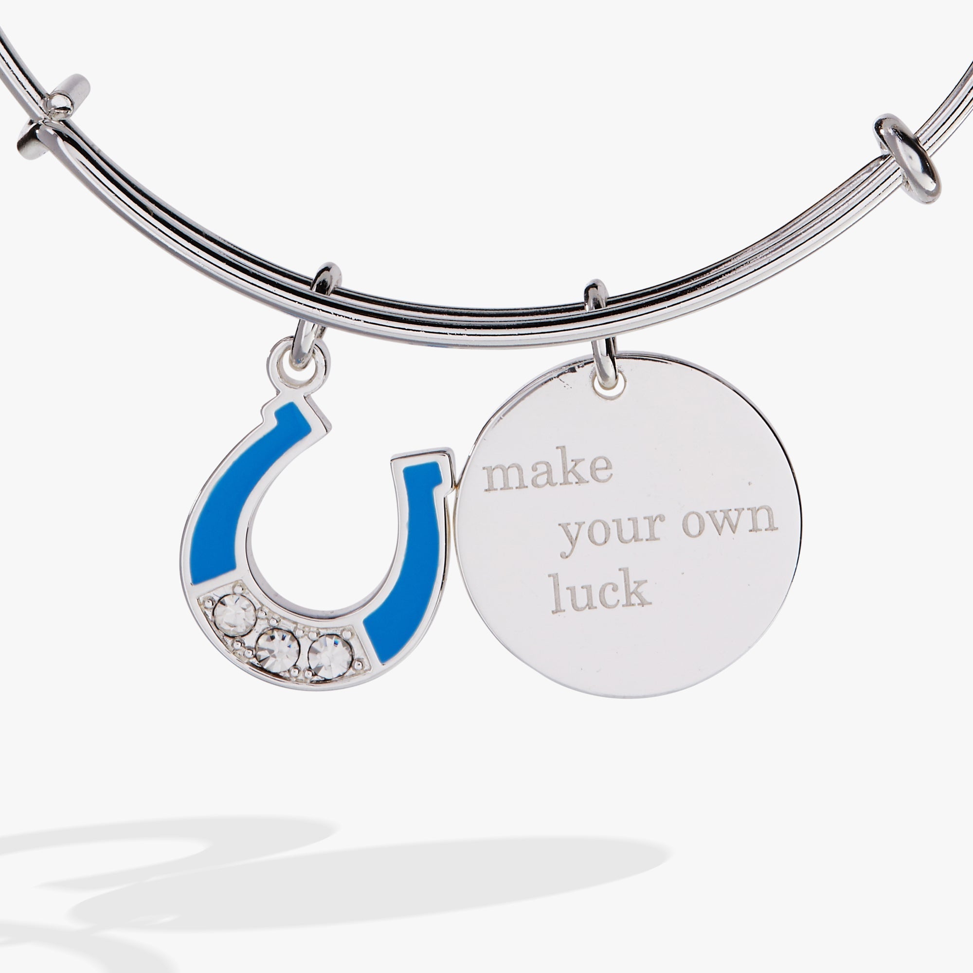 “Make Your Own Luck” Duo Charm Bangle by ALEX AND ANI at Shirley Shoppe