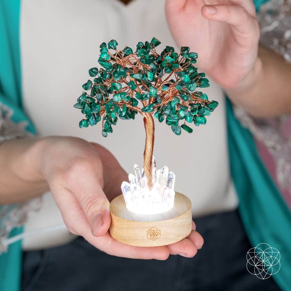 Malachite Anxiety Tree Lamp by Conscious Items at Shirley Shoppe