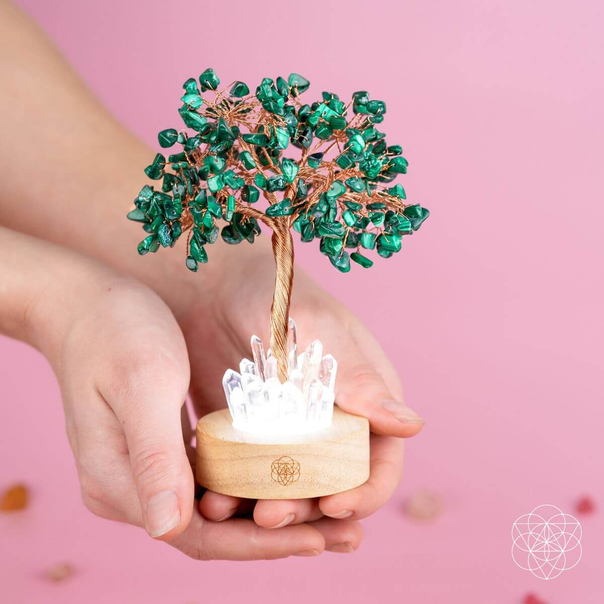 Malachite Anxiety Tree Lamp by Conscious Items at Shirley Shoppe