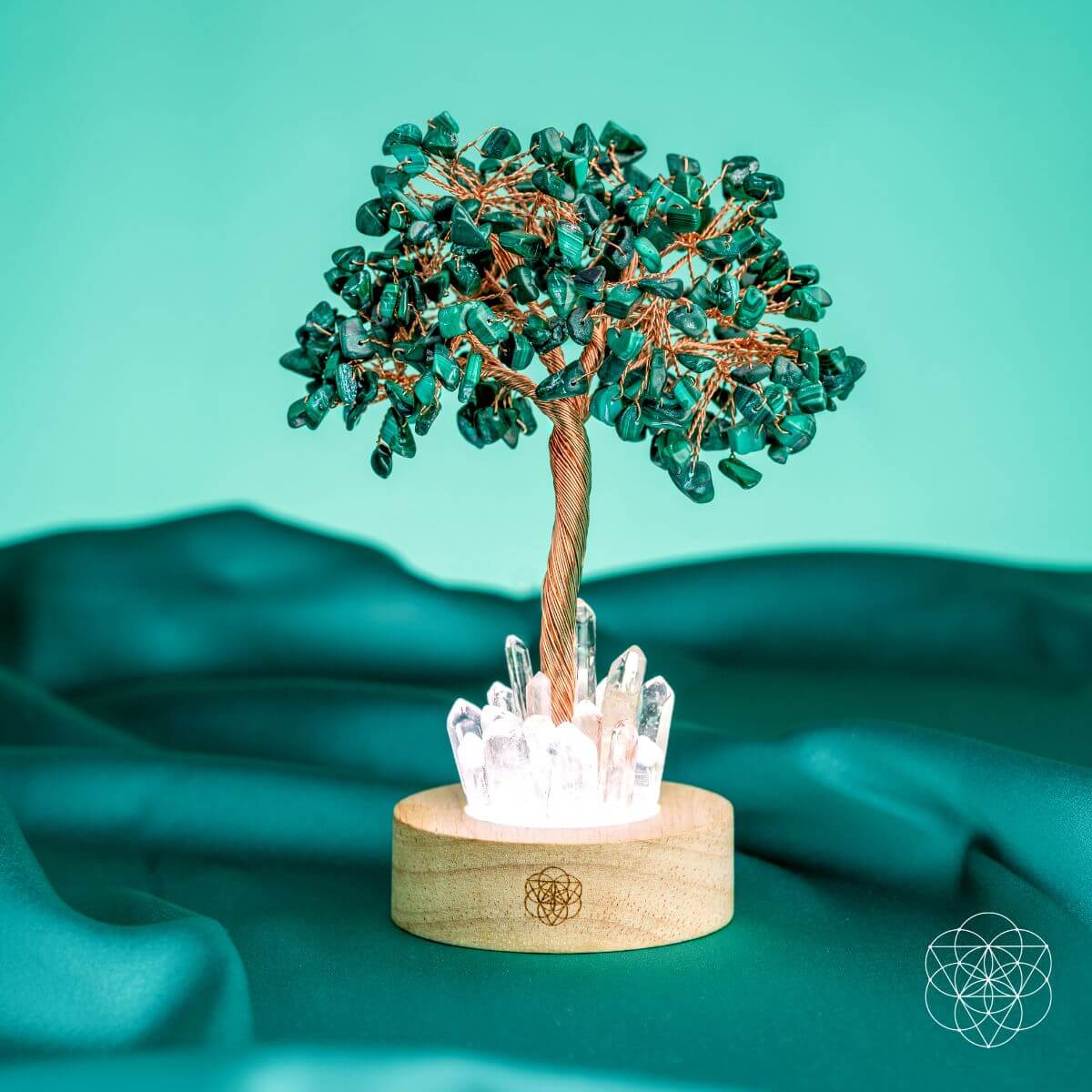 Malachite Anxiety Tree Lamp by Conscious Items at Shirley Shoppe