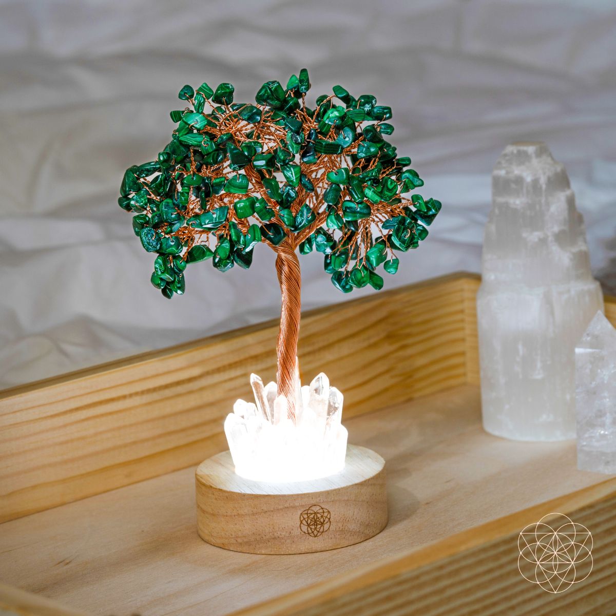 Unwind - Malachite Tree Lamp