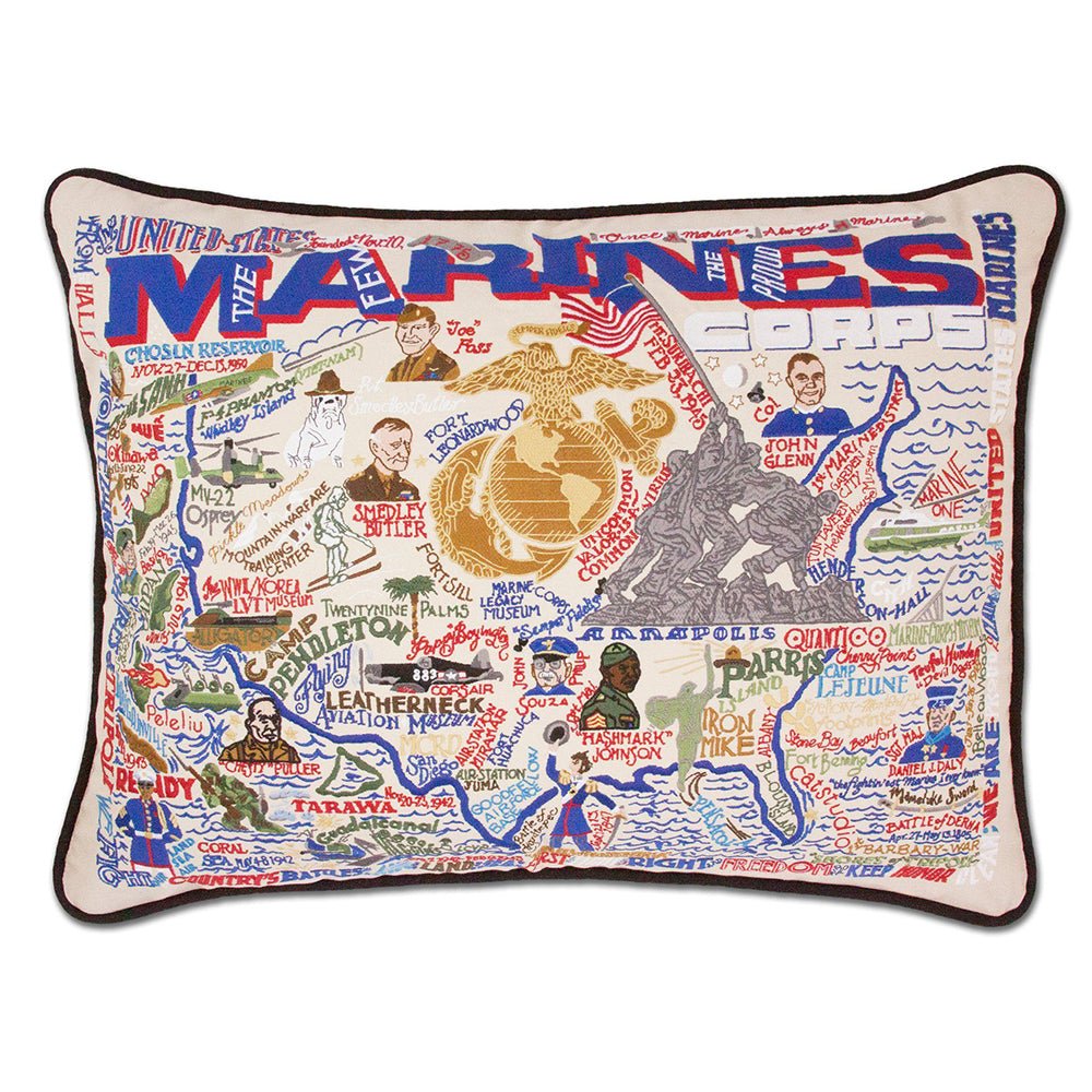 Marines Large Hand - Embroidered Pillow by Quirks! at Shirley Shoppe