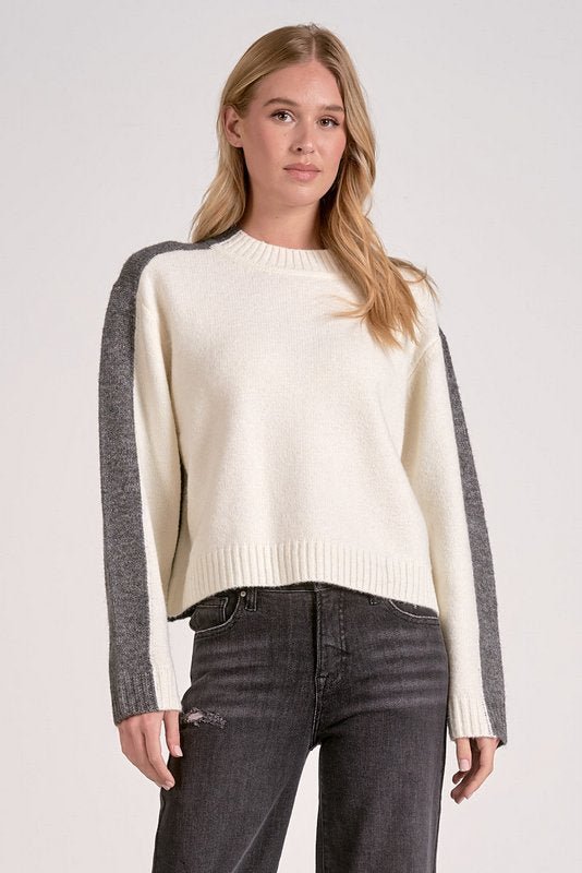 Marla Colorblock Sweater by Elan at Shirley Shoppe